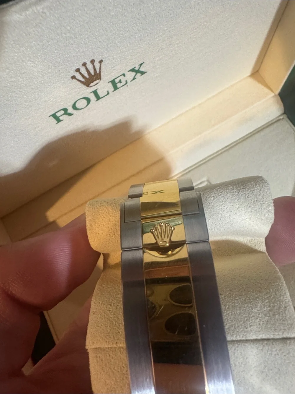 Two-Tone Black and Gold Men's Watch